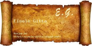 Eisele Gitta névjegykártya